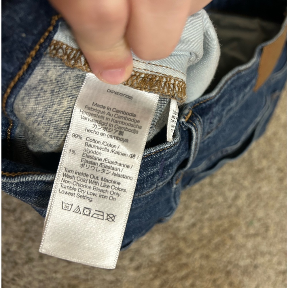 Madewell Women's Dark Blue Straight-Leg Jeans The Perfect Vintage Size 27 Casual - Picture 8 of 9